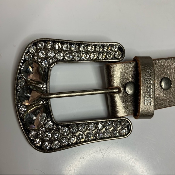 Miss Me studded leather belt size large - Picture 2 of 9